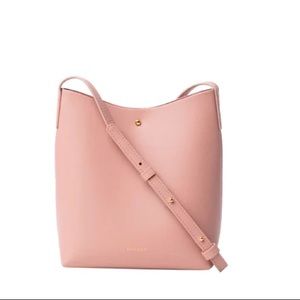 Samara medium shoulder bag in peony pink can be worn as crossbody